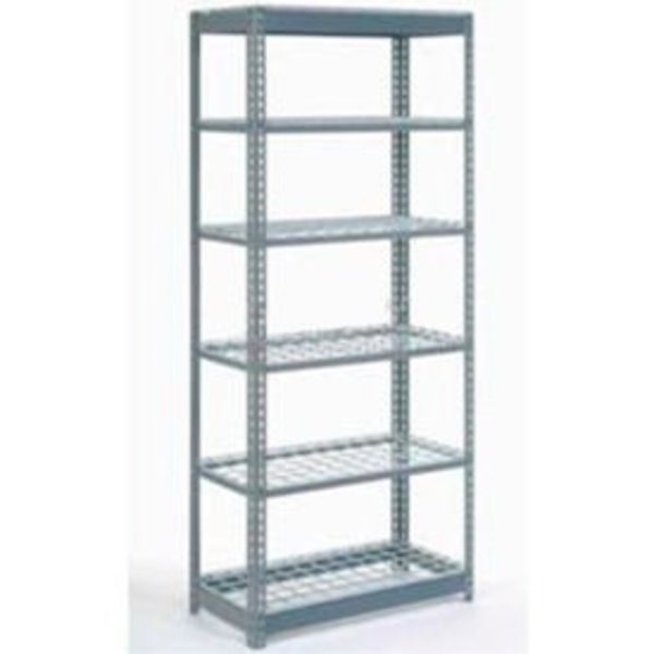 Global Equipment Heavy Duty Shelving 48"W x 24"D x 60"H With 6 Shelves - Wire Deck - Gray 717179